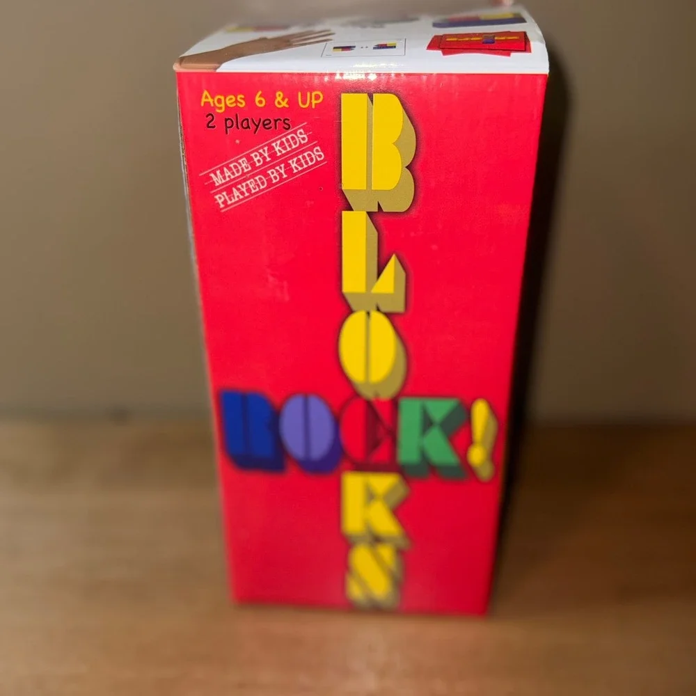 Blocks Rock! Educational Competitive Building Game Ages 6+ 2 Players with Bell